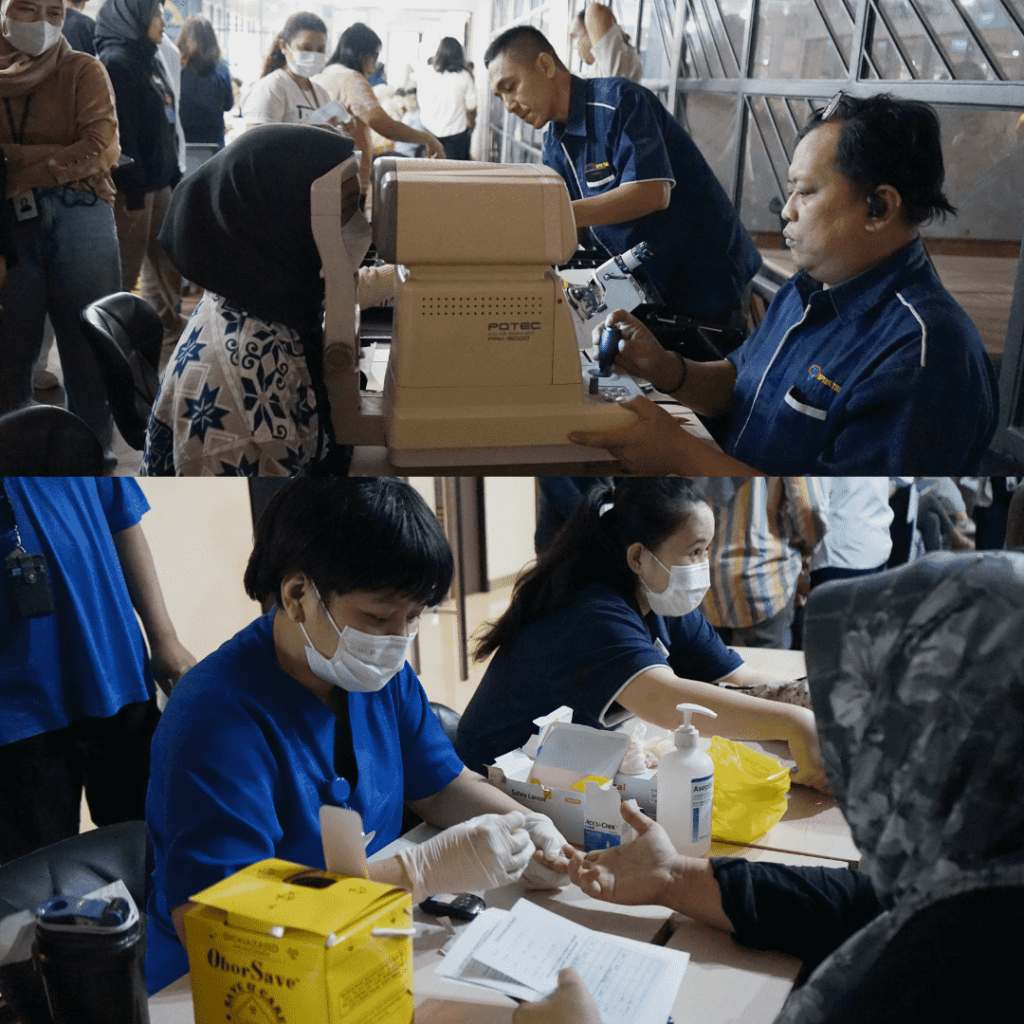 Pengecekan mata dan gula darah secara gratis